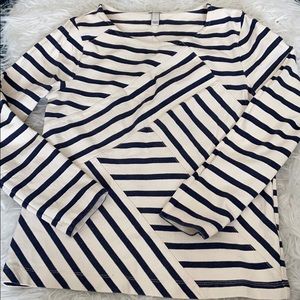 3/$25 🌺 J. Crew structured mixed striped tee sz S by
